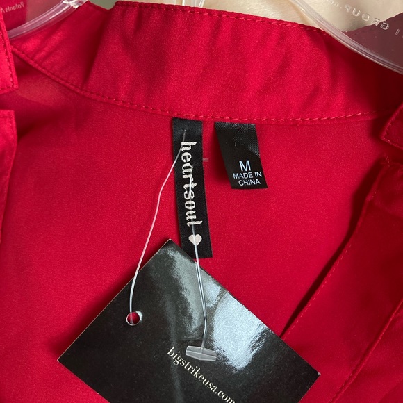 Heartsoul Open Back Red Top/Blouse - Picture 5 of 7
